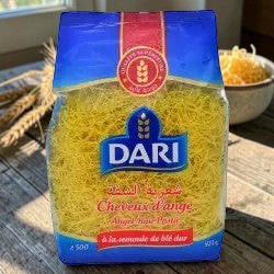 Medina Market Dari Engelshaar Nudeln in blauer 500g Packung aus Hartweizengrieß