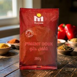Medina Market Packung mit rotem mildem Paprikapulver Piment Doux 200g