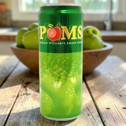 Medina Market Poms Apfel-Erfrischungsgetränk in einer grünen 330ml Dose mit Sprudel-Optik